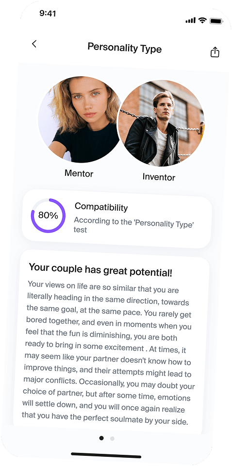 Rely on compatibility percentages, they’re calculated by our algorithm